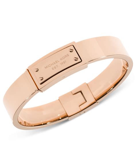 rose gold bracelet michael kors|michael kors rose gold bangle.